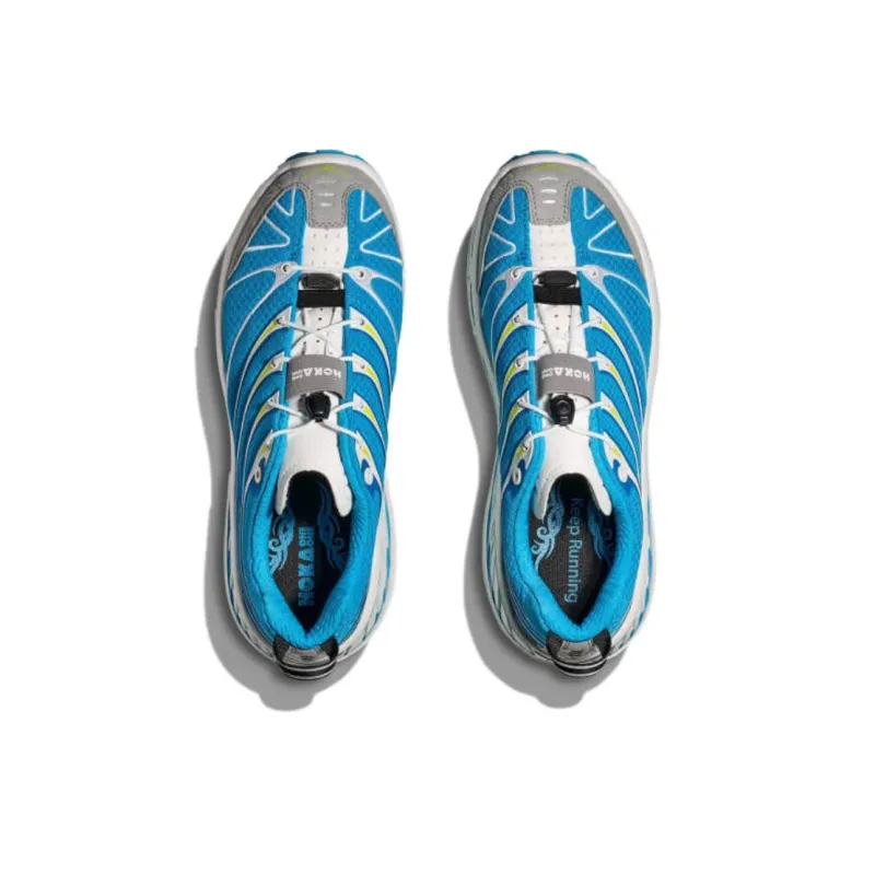 HOKA ONE ONE Stinson Evo OG Cushioning Slip Resistant Low Top Running Shoes Men's Sky Blue-3