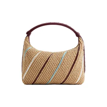 Bottega Veneta Wallace Nylon Handbag Women's Natural & Multicolor