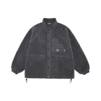 URBAN STANDARD Velvet feel Coat Unisex Gray