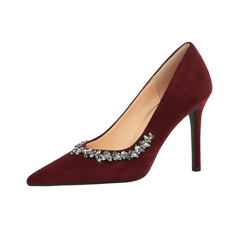 Dunnu Slim Heel High Heels 10CM Women's-9
