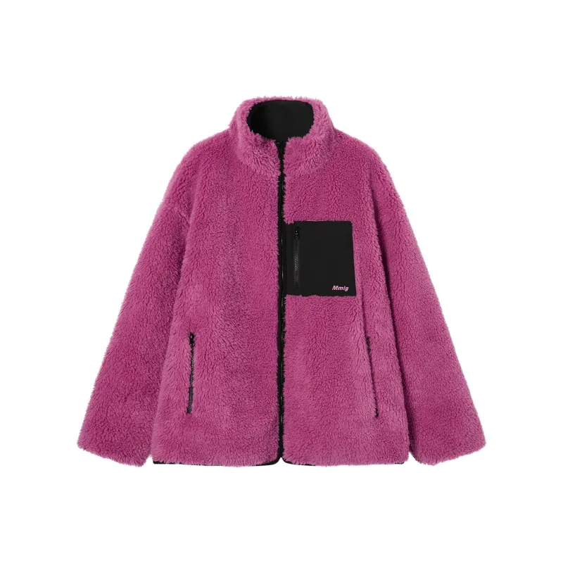 Mmlg Velvet feel Coat Unisex Fuchsia-0
