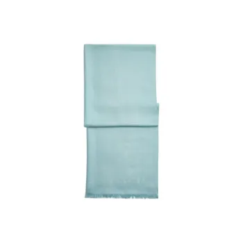 COACH Sheep Wool, Leather Knit Scarves Unisex Blue