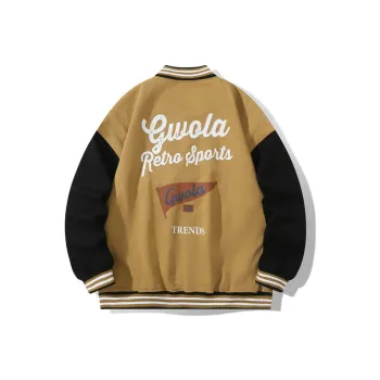 Gwola Baseball Jacket Unisex Khaki