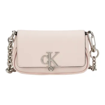 CALVIN KLEIN Blended Material Crossbody Bag Medium Size Women's Shell Pink