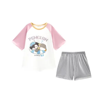 GUKOO Pajama Set Women's Cotton White