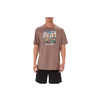 Asics RUN CLUB T Shirt Men's Taupe