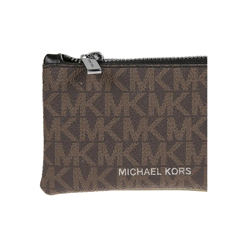 MICHAEL KORS PVC With Polyester Clutch Men's Brown-3