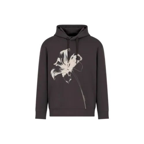 EMPORIO ARMANI Asv Loose fit Hooded Sweatshirt In Double Jersey With An Oversized Lily rmer