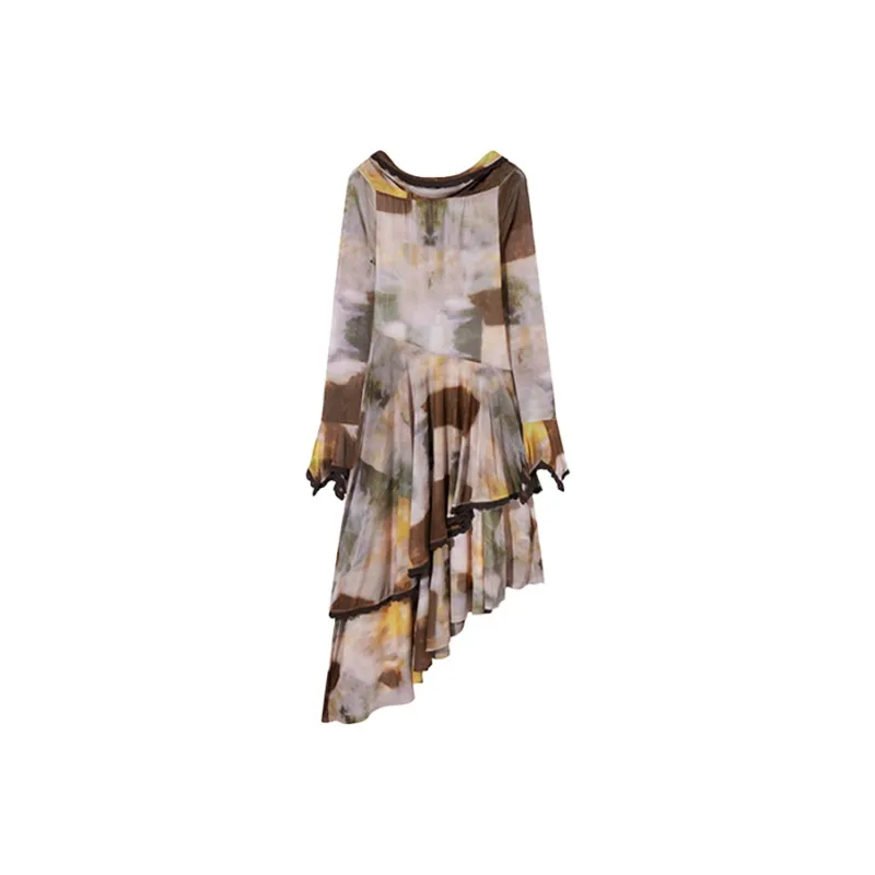 PAZZO Long Sleeved Dress Women's Soft Peach-1