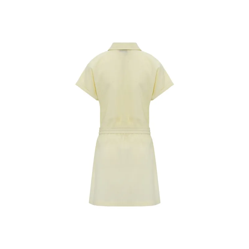 LI NING 1990 x Clove Short Sleeved Dress Women's Light Custard-1