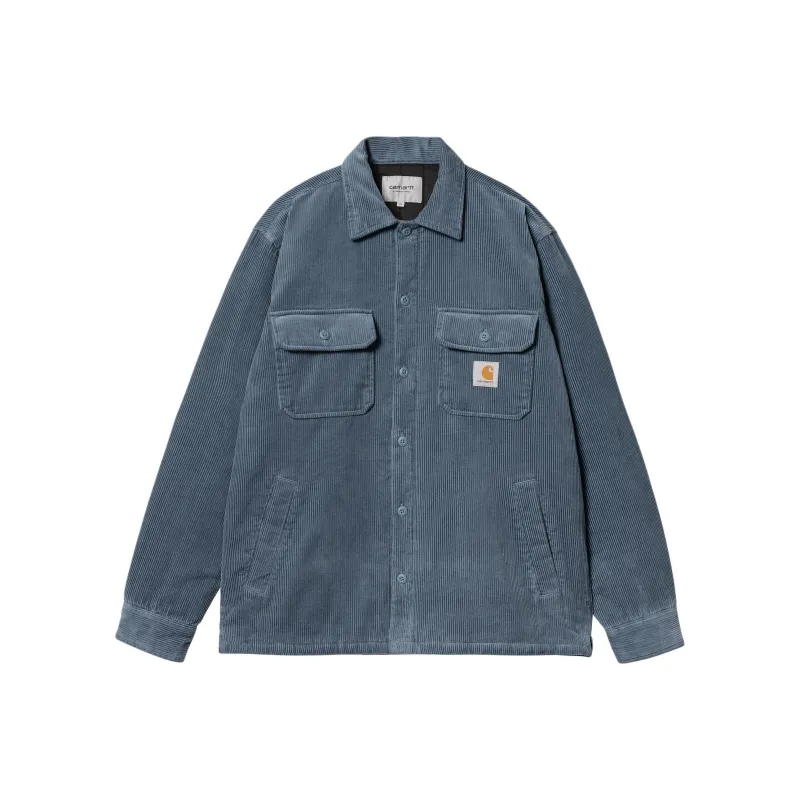 Carhartt WIP SS24 Whitsome Shirt Jac Jacket Unisex Gray Blue-0