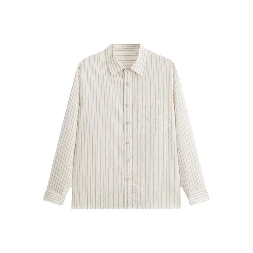 MODE COMMUTER Shirt Men's Beige Black Stripes