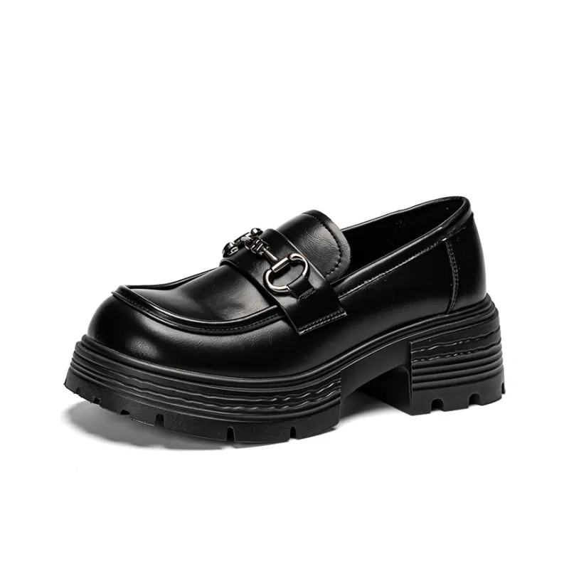 EXULL Q Loafers 5.5CM Women's Black-1