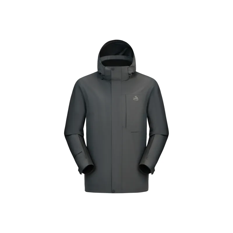 PELLIOT Water Resistant Windproof Breathable Warm Detachable Windbreaker Jacket Men's-5