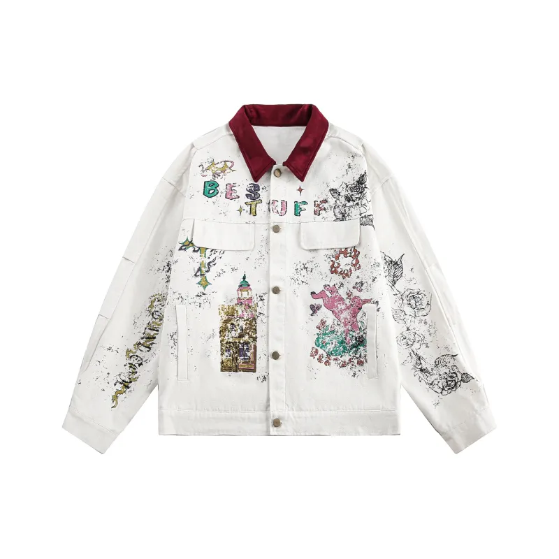 SEAFUNG Jackets Coats Unisex Painted White-0