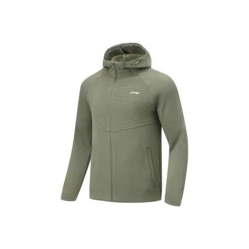 LiNing Fitness Series Jackets & Coats Men's Mixed Color Snail Smoky Green