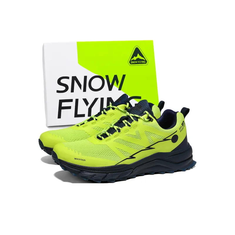 SNOW FLYING Wilderness Series Mountaineering Hiking Shoes Men's Neon Green-0