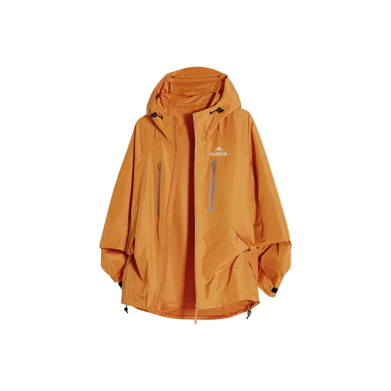 TELENT Waterproof And Windproof Windbreaker Jacket Unisex Ivory White-5