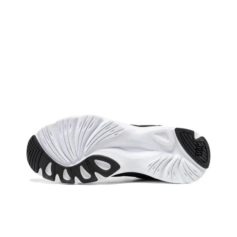 361° Cushioning, Breathable, Lightweight Low Top Casual Running Shoes Women's Obsidian Black Pure White Pink-6