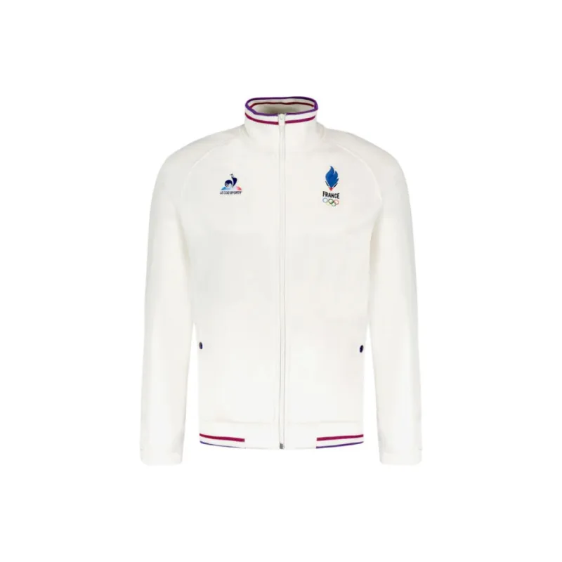 Le Coq Sportif Paris Olympic Games Series SS24 Veste De Podium Équipe De France Homme Jackets Coats Men's White-0