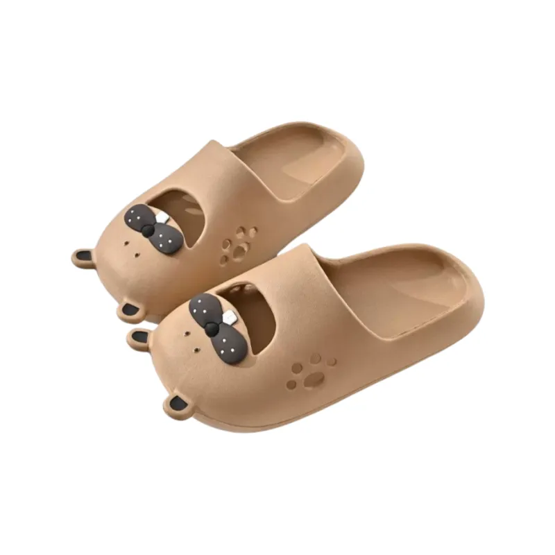 Yunpo Trendy Cute Spring Puppy Slippers For Women's Outerwear Platform Buckle Fashion Closed Toe Slippers 2025-6