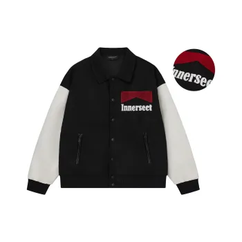 INNERSECT 24FW Fall And Winter Baseball Jacket Unisex Black