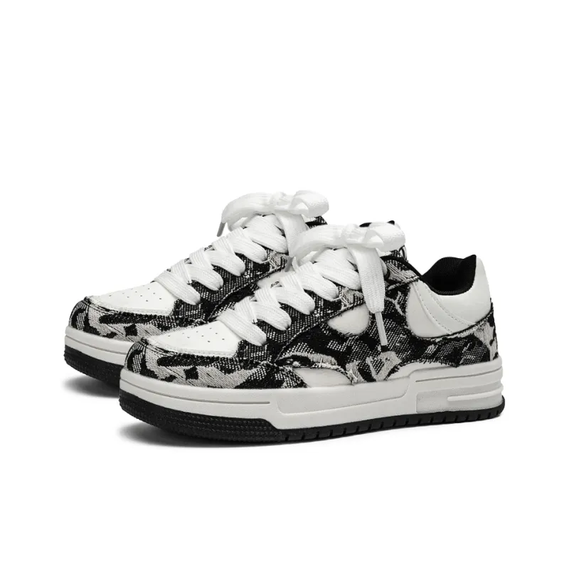 HUANAI Low Top Skateboard Shoes Unisex Black-3