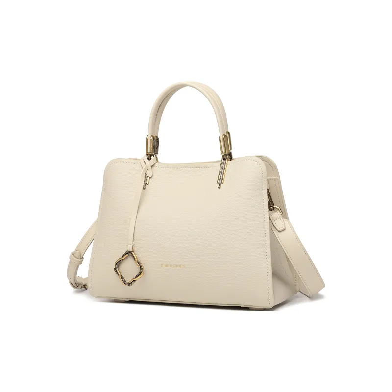 PIERRE CARDIN Cow Leather Mom Bag, Shoulder Bag, Crossbody Bag, Handbag Medium Size Women's Black/Green/Red/Beige-14