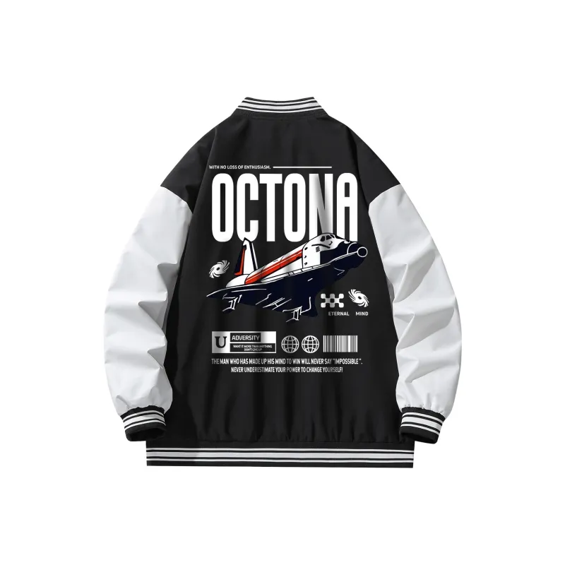 Small Columns Under The Sea Baseball Jacket Unisex-0