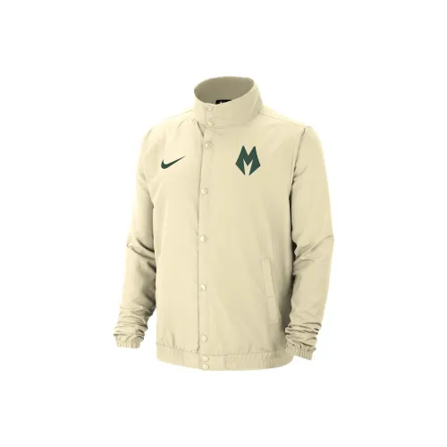nike Rose Milwaukee Bucks Lightweight City Jacket Unisex Beige Yellow