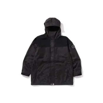A BATHING APE Solid Camo Jacquard Long Coat