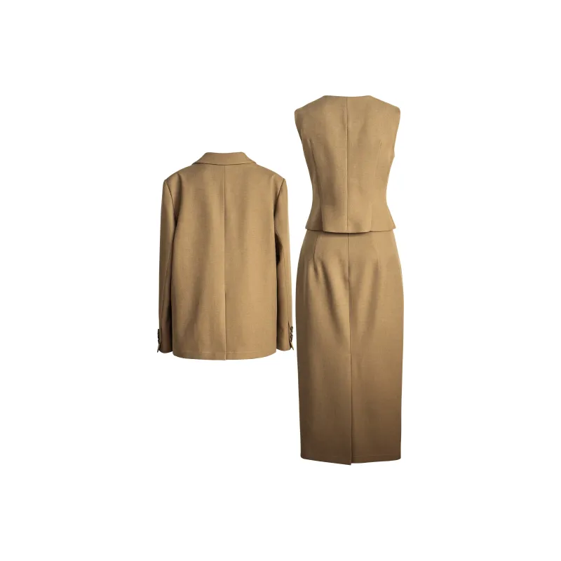 ROEYSHOUSE Skirt Set Women's Khaki-1