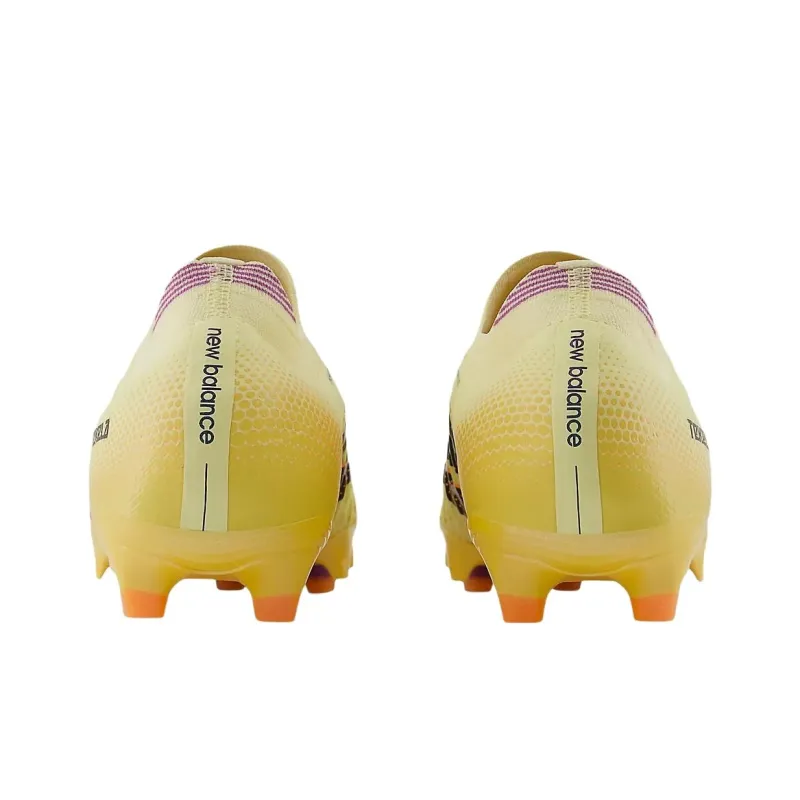 New Balance FG Rubber Long Studs Anti Slip Wear Resistant Soccer Shoes Unisex Yellow-4