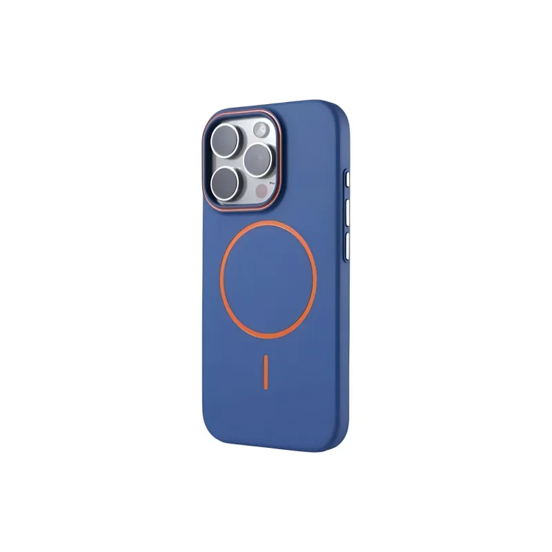 Sopi PC Material Color Block Thin Ring Magnetic Phone Cases Compatible With IPhone 16/15 Pro Max/Apple 13/14 Pro/Max-4