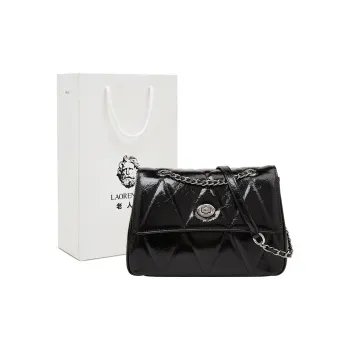 Old Man's Head Top Grain Cow Leather Shoulder Bag, Crossbody Bag Women's Black/Khaki/Silver
