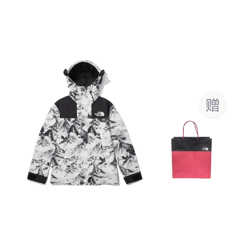 THE NORTH FACE 1990 Collection Windbreaker Jackets Unisex Snow Mountain White Shopping Bag Included-0