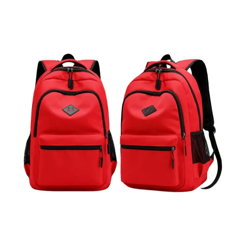 H YXIANG Oxford Backpack Regular Unisex Black/Dark Blue/Burgundy-4