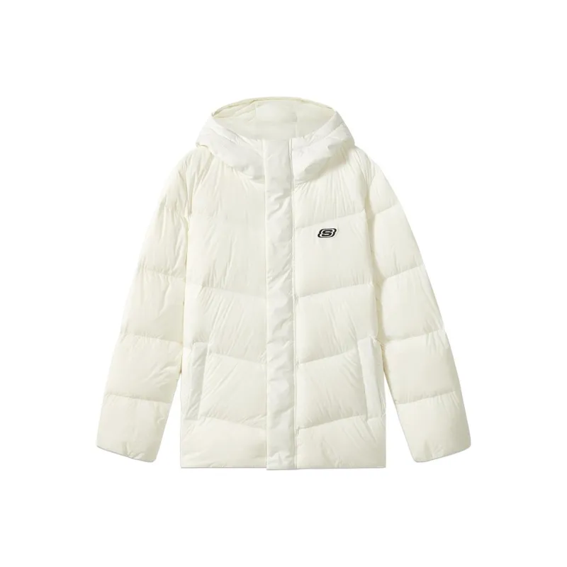 Skechers Colorful Down Jacket Unisex Marshmallow White-0