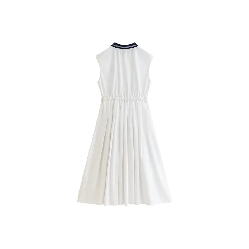 Inman Sleeveless Dress Women's Cloud White-1