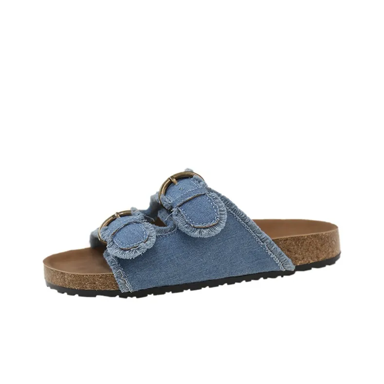 Puppytown Rubber Sole Slip Resistant Abrasion Resistant Slide Slippers Women's-0