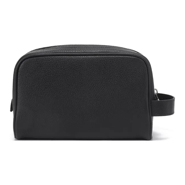 BALLY Cow Leather Toiletry Bag, Makeup Bag Regular Men's Black-1