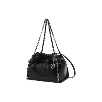 HAZZYS Split Cow Leather Hobo Bag, Crossbody Bag, Shoulder Bag Trumpets Women's Black/Red/Ivory