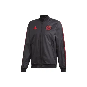 Adidas MUFC K Way Anthem Jkt Jackets Coats Men's Black Gray Color