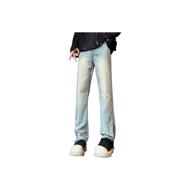 RENBEN Luxury Streetwear Men's Pants Versatile Summer Jeans Unisex-0