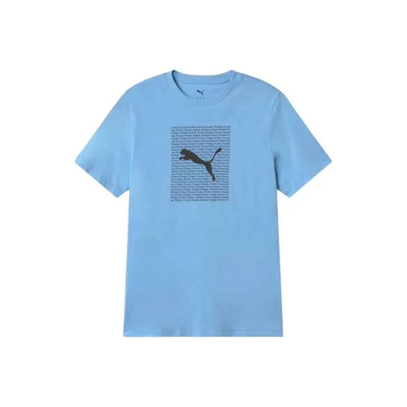 PUMA T Shirts Men Light Blue-0