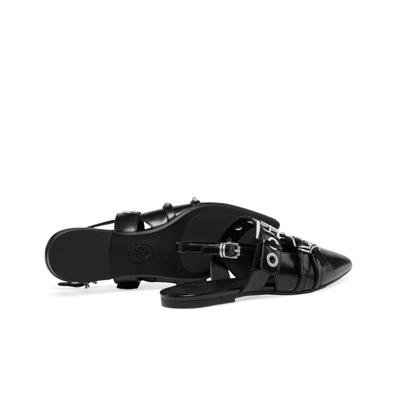 ASH One Strap Sandals Women's Black-3