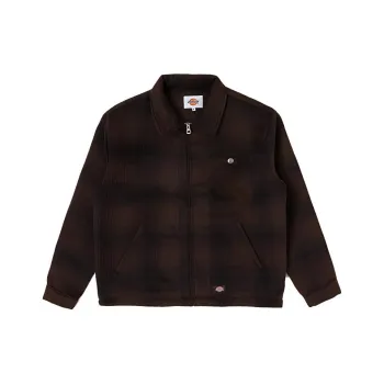 Dickies Jackets Coats Men's Coffee Black Plaid Style