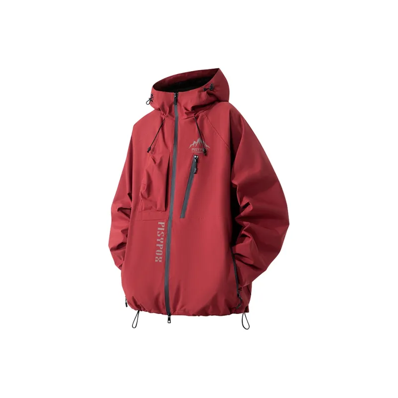 PISYPOX Water Resistant Windproof Wear Resistant Windbreaker Jacket Unisex-5