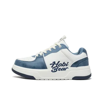 HOBIBEAR Eternity Collection Abrasion Resistant Lightweight Height Increasing Low Top Skateboard Shoes Men's Blue White