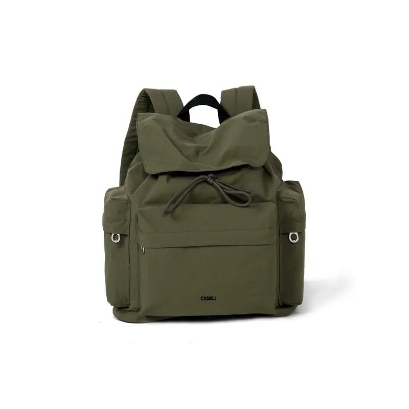 SEVENMOONS Nylon Fabric Backpack Unisex Multicolor-12